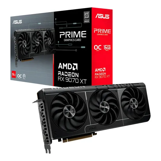 Placa De Vídeo Asus Prime Radeon Rx 9070 Xt Oc 16gb Gddr6