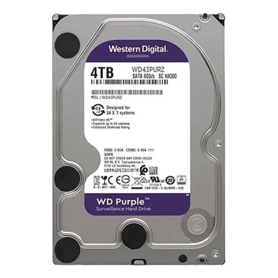 Hd Western Digital Wd Purple Surveillance 4tb Wd40purz