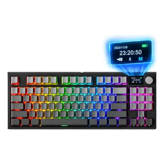 Teclado Mecânico Gamer Attack Shark Sem Fio Com Tela K86rgb