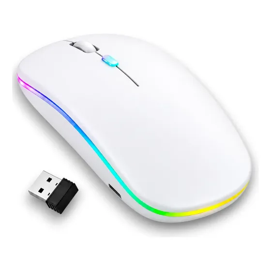 Mouse Sem Fio Recarregável Gamer Rgb Usb Ergonômico Mouse Sem Fio Recarregável Gamer Rgb Usb Ergonômico