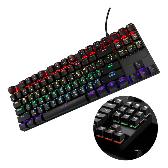 Teclado Gamer Profissional Mecânico Switch Rgb Fiousb Lehmox