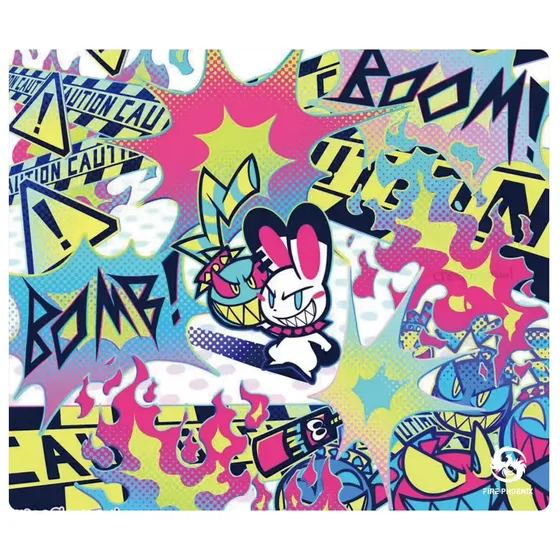 Mouse Pad Gamer de Vidro Temperado Speed Glacier 49x42cm Grande Premium Antiderrapante Ultra Liso Fire Phoenix Crazy Boom