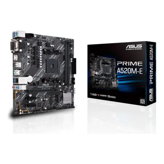 Placa Mãe Asus Prime A520m-e Chipset A520 Am4 Matx Ddr4