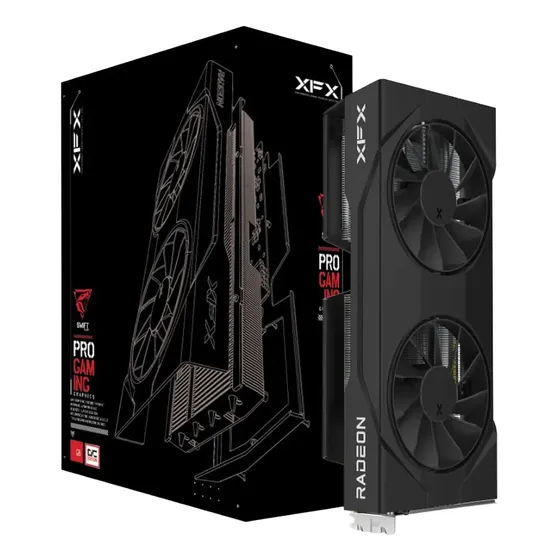 Placa de Vídeo XFX Radeon RX 9060 XT Swift Gaming Edition OC 16GB GDDR6 128-bit Placa de Vídeo XFX Radeon RX 9060 XT Swift Gaming Edition OC 16GB GDDR6 128-bit