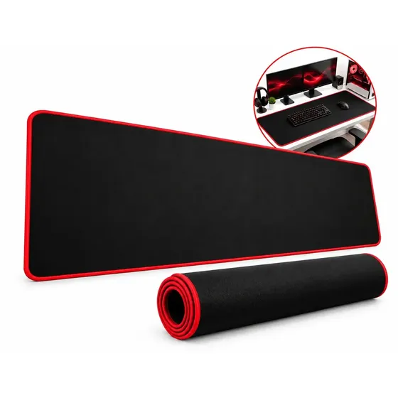 Mouse Pad Gamer Grande DeskPad 80x30cm Speed Profissional Base Antiderrapante Borda Costurada Premium para Teclado Mouse Setup Gamer e Escritório