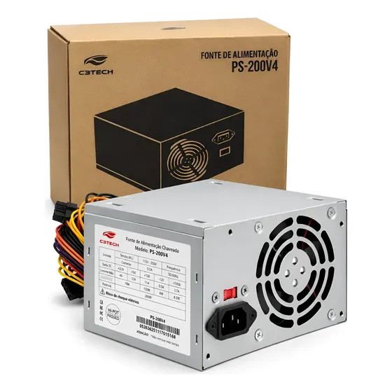 Fonte De Alimentacao Para Computador Bivolt 200w C3tech
