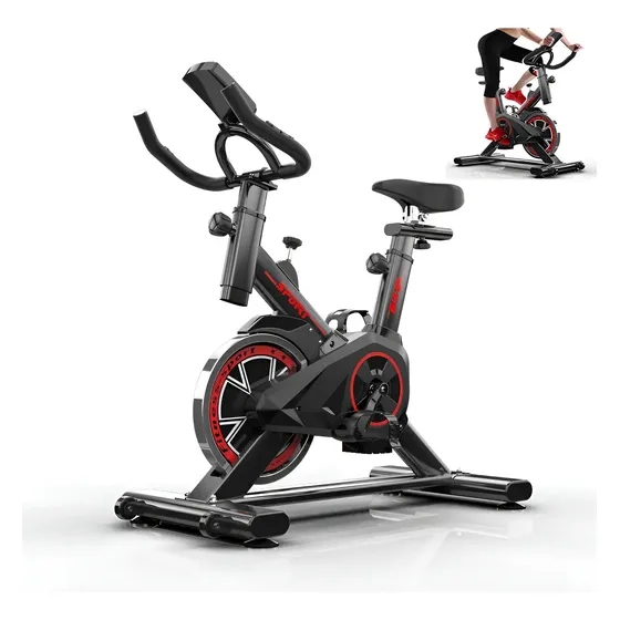 Bicicleta Ergométrica Spinning 6kg Profissional para Academia em Casa Fitness Cardio Treino Preto com Alta Performance