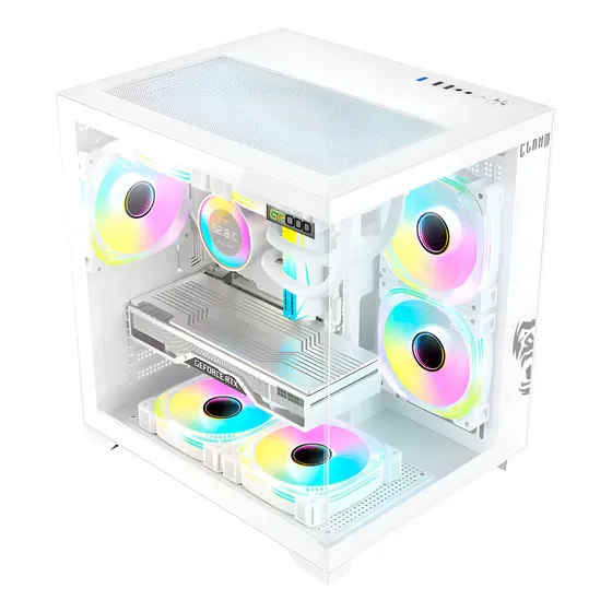 Gabinete Gamer Clanm Grodd Vidro Temperado Rgb Micro Atx / I