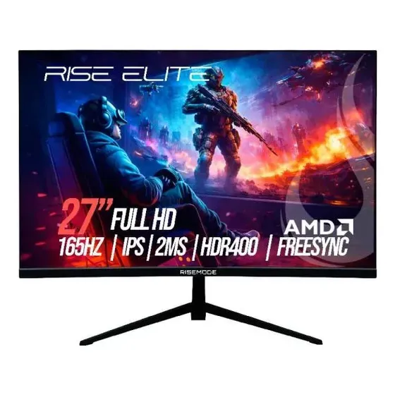 Monitor Gamer Rise Mode Elite 27 Fhd Led 165hz Ips Dp/hdmi Preto