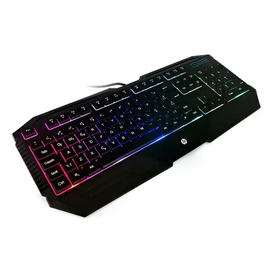 Teclado Gamer Hp Inc Game K110 Led Preto K110 Luzes Colorido