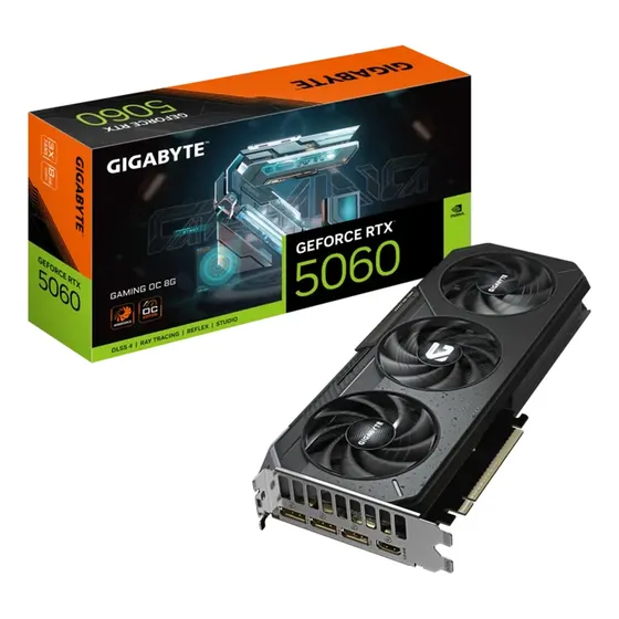 Placa De Vídeo Gigabyte Rtx 5060 Gaming Oc, 8gb, Gddr7
