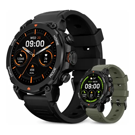 Relógio Smartwatch Aurafit Trek1 Com Gps À Prova D'água 5atm Relógio Smartwatch Aurafit Trek1 Com Gps À Prova D'água 5atm