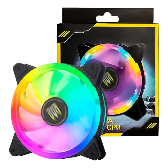 Cooler Fan Led 120mm Rgb Ventoinha Pc Gamer Super Silencioso