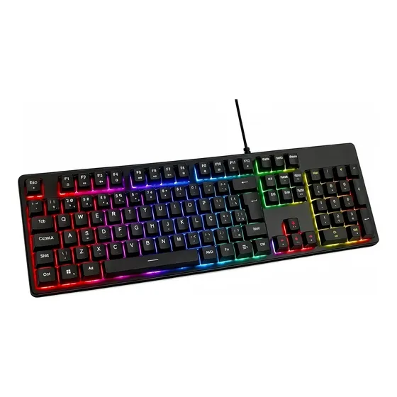 Teclado Mecânico Gamer Rgb Abnt2 Português Brasil Pc Usb Mac Teclado Mecânico Gamer Rgb Abnt2 Português Brasil Pc Usb Mac