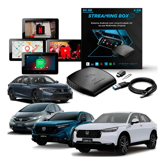 Streaming Box Light - 4gb Ram 64gb Quad-core Carros Honda