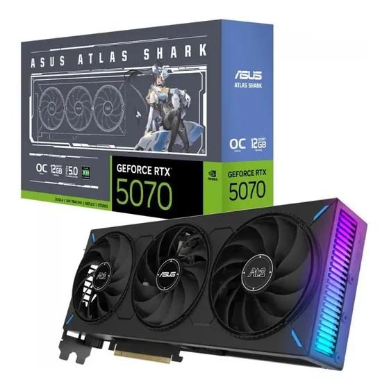 Placa De Vídeo Asus Nvidia Geforce Rtx 5070 Ats Oc 12gb