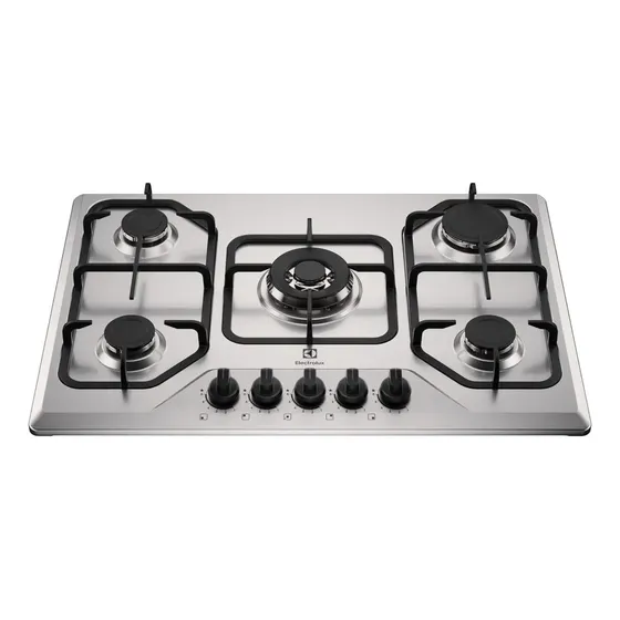 Cooktop 5 Bocas A Gás Electrolux Inox Multi Chama (ke5xc)