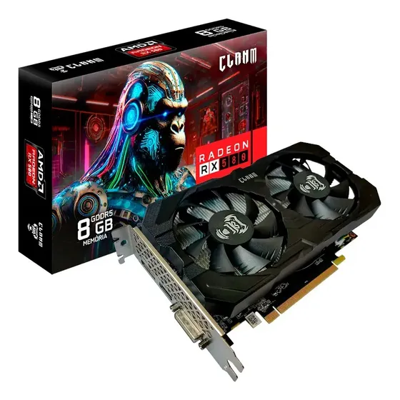 Placa De Video Gamer Amd Radeon Rx 580 8gb Gddr5 Nova! Placa De Video Gamer Amd Radeon Rx 580 8gb Gddr5 Nova!