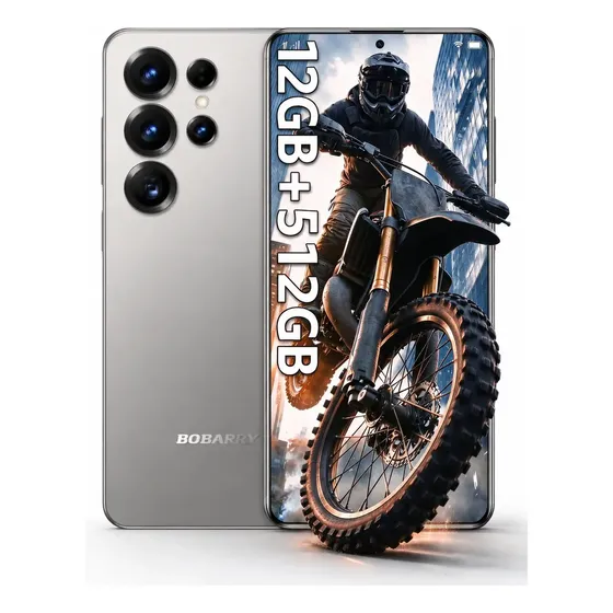 Smartphone Bobarry 5g Celular 512 Gb Rom + 12 Gb Ram, processador Dimensity 7200, Android 15 Gps, Bateria Gigante De 5000mah, Dual SIM, Câmera HD 32 MP