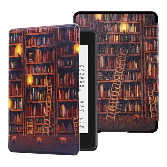 Capa Protetora Kindle Couro Paperwhite 10ª Geração Library Capa Protetora Kindle Couro Paperwhite 10ª Geração Library