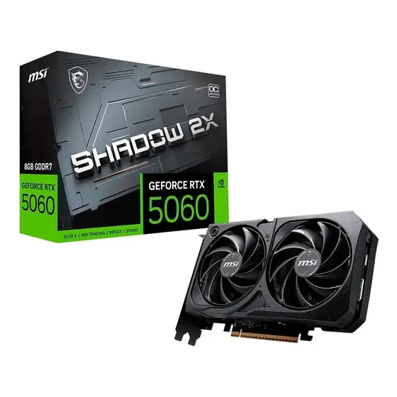 Placa De Vídeo Msi Geforce Rtx 5060 8g Shadow 2x Oc Gddr7