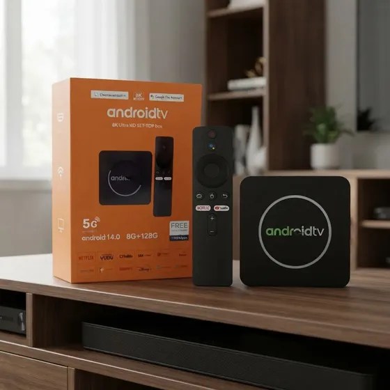 Caixa De Tv Android 15.0 8k X U P E R Tv Incluída Em Preto D