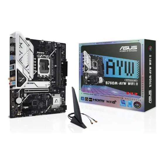 Placa Mãe Asus B760m Ayw Wi-fi Ii Intel Lga 1700 Ddr5 Matx Preto