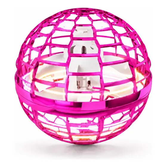 Bola Voadora Spinner Led Drone Brinquedo Boomerang Flutuante Rosa