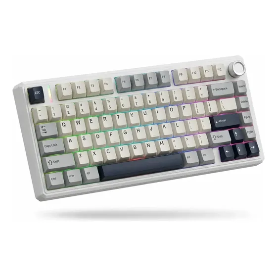 Teclado Mecânico Gamer Sem Fio 75% 2.4g/bluetooth Qwerty Rgb