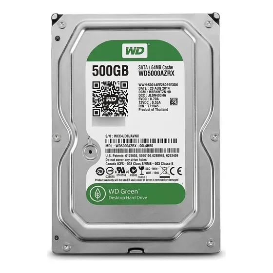 Hd Interno 500gb Wd Caviar Green 3.5 Sata3 64mb Wd5000azrx (Recondicionado) Hd Interno 500gb Wd Caviar Green 3.5 Sata3 64mb Wd5000azrx (Recondicionado)