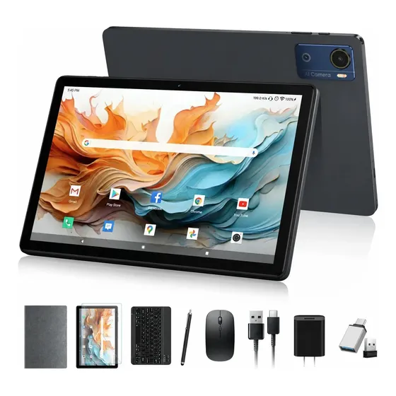 Tablet 16gb Ram 128 Rom Android 16 Capa Teclado Gemini Ai