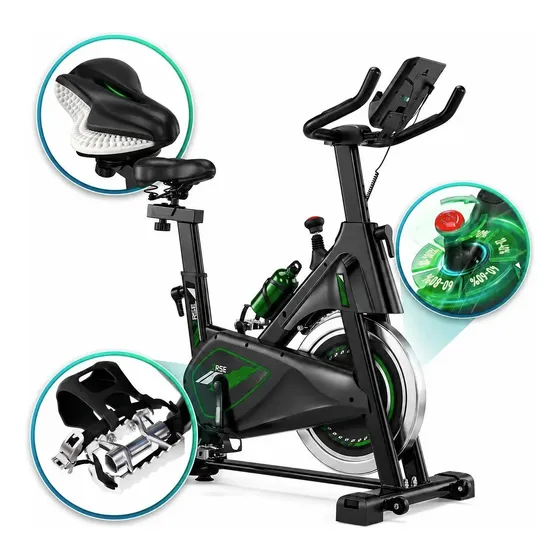 Bicicleta Ergométrica Spinning Magnética Silenciosa 20kg Lcd