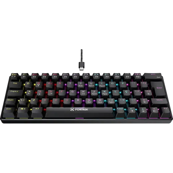 Teclado Gamer Mecânico Compact Fortrek Gravity 65 Outemu Red