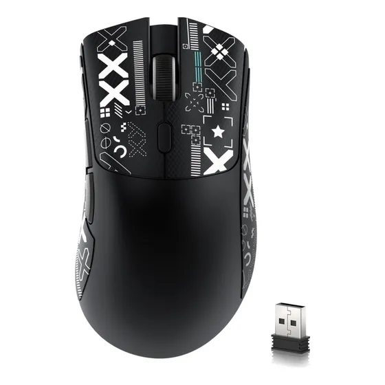 Mouse Gamer Sem Fio Tri-mode Attack Shark R1 Preto