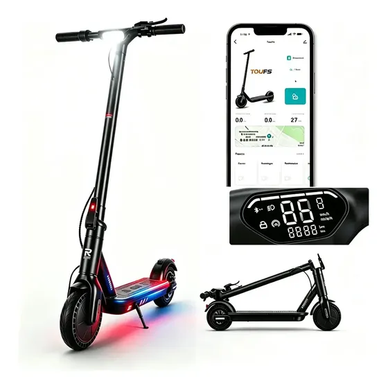 Patinete Elétrico Adulto 500W Mankeel MK087 Dobrável, Suspensão Traseira, Scooter Elétrica com App Bluetooth, Autonomia 35km Pneus Sólidos 8.5" Freio a Disco