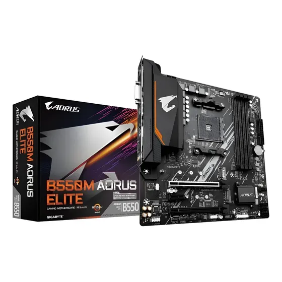Placa Mae Gigabyte B550m Aorus Elite Ddr4 Suporta Amd Ryzen