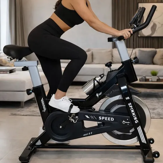 Bicicleta Spinning Ergométrica 20kg Roda Inércia Vermelha