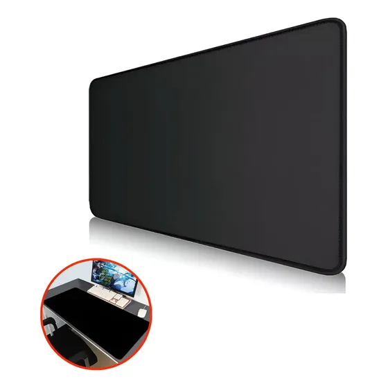 Mousepad Gamer Profissional 90x40 Cm Desk Pad Alta Qualidade Cor Preto Desenho Impresso Liso Mousepad Gamer Profissional 90x40 Cm Desk Pad Alta Qualidade Cor Preto Desenho Impresso Liso