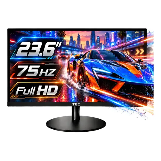 Monitor 23.6`` 75hz Hdmi Vga Rama Led Pc Cftv Gamer 127/220v