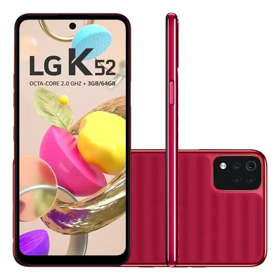 Smartphone K52 4g Tela 6,59'' 64 Gb 3gb Ram Vermelho LG - Excelente (Recondicionado)