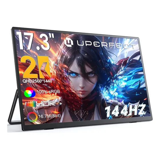 Monitor Pc Gamer Portátil Uperfect 17.3 2k 144hz Usb-c Hdmi