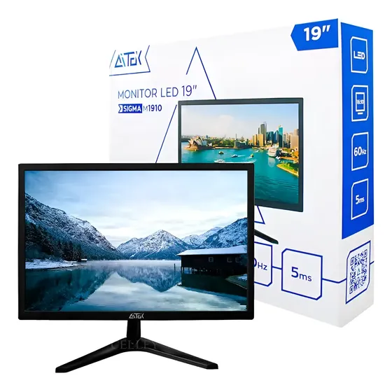 Monitor Pc Led Fhd Tela 19 Polegadas 60hz Entrada Hdmi Vga