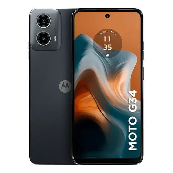 Smartphone Motorola Moto g34 5G - 128GB 4GB RAM + 4GB RAM Boost AI Camera 50MP NFC - Preto - Bom (Recondicionado)