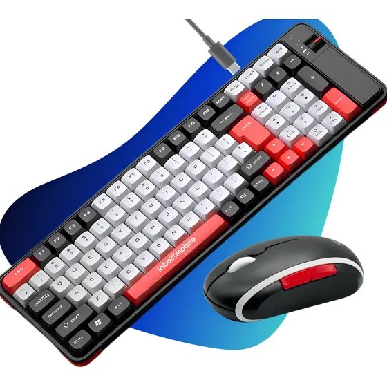 Kit Teclado E Mouse Sem Fio Bluetooth Wireless Recarregável