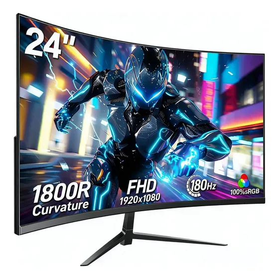Monitor Curvo Gamer 24 Full Hd Ips 1ms 180hz Hdmi Para Pc