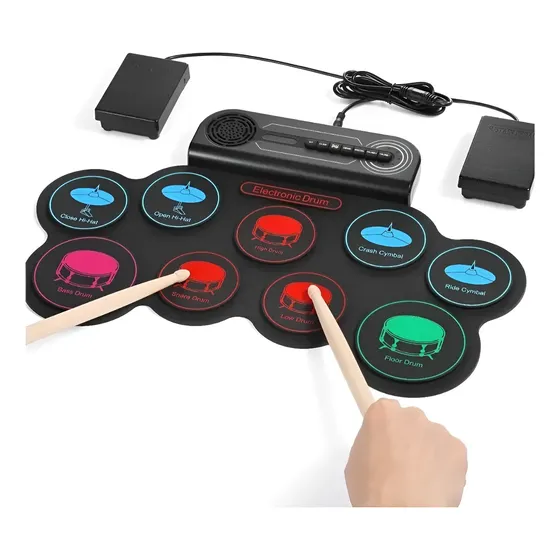 Conjunto De Bateria Eletrônica Usb Portátil Para -