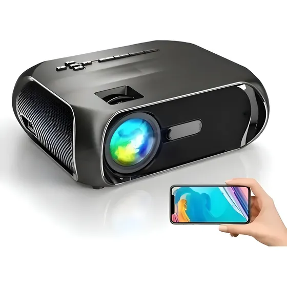 Projetor T7 4000 Lumens 1280p Full Hd 4k Espelhamento Wi-fi Cinza-escuro