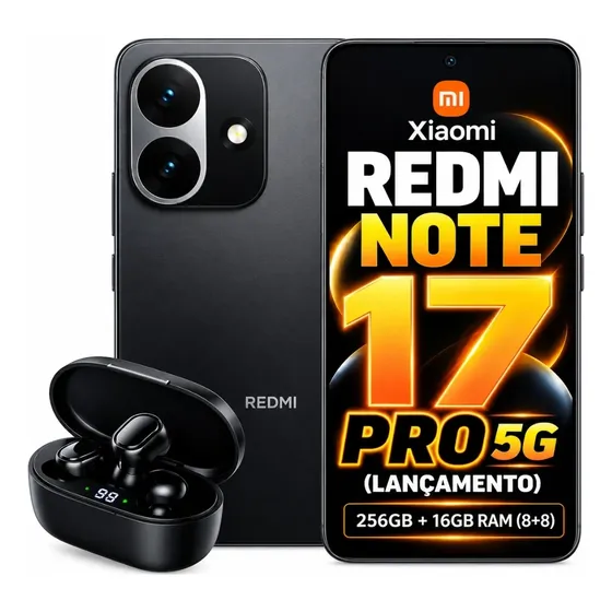 Xiaomi Redmi Note 17 Pro 256gb 16ram 5g Lançamento 2026+fone