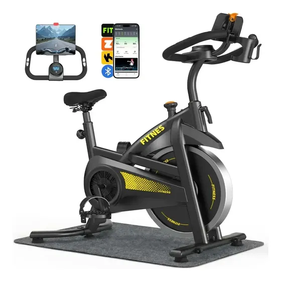 Bicicleta Ergométrica Spinning LVOE HOME BF820 com Bluetooth, Volante de Inércia 12 kg e Suporte para 150 kg Bicicleta Ergométrica Spinning LVOE HOME BF820 com Bluetooth, Volante de Inércia 12 kg e Suporte para 150 kg