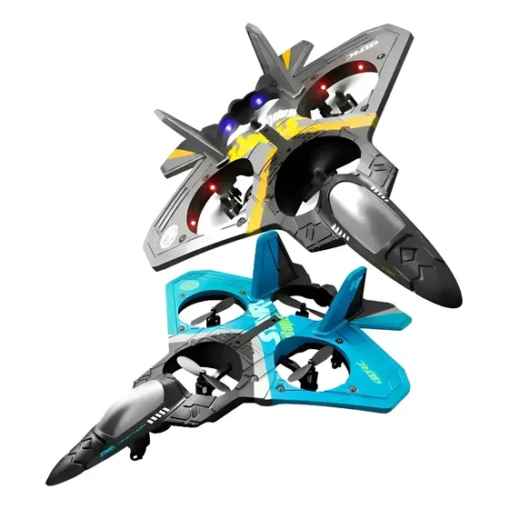 Avião Drone Com Controle Remoto Combate Aircraft Cor Preto